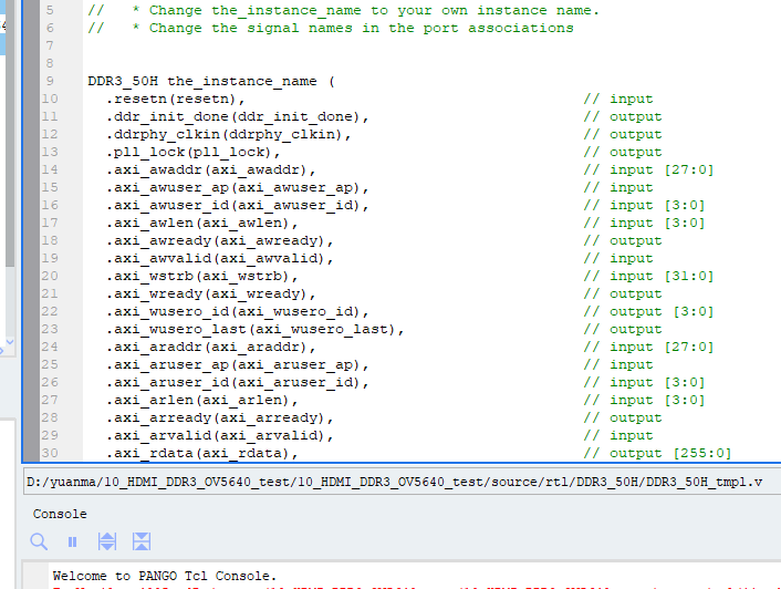 请问各位大佬，这是ddr的一个例程，为什么他的实例化不一样-逻辑矩阵技术社区